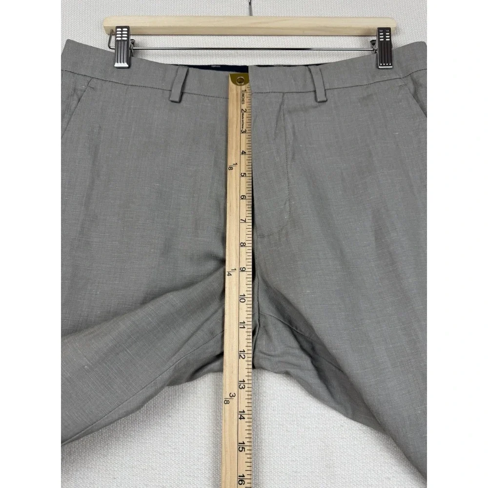 Bonobos Marzotto Wool Linen Blend Athletic Fit Trousers Pants 34x30 Beige Preppy